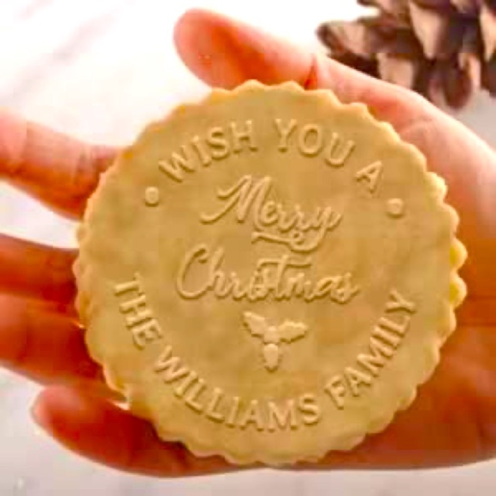 nd: Kaku Home
5 star reviews 
Personalized Merry Christmas cookie stamp